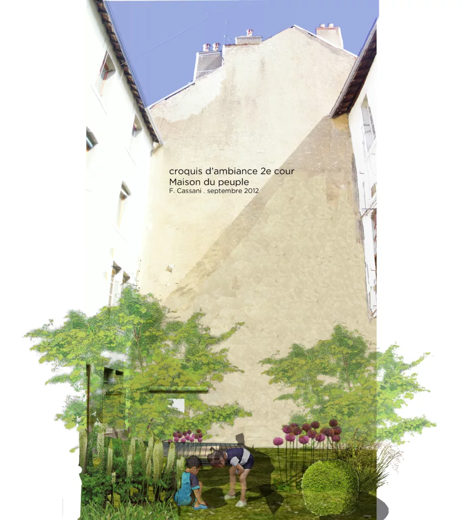 Aménagement des cours de la Maison du Peuple • Besançon, Doubs
