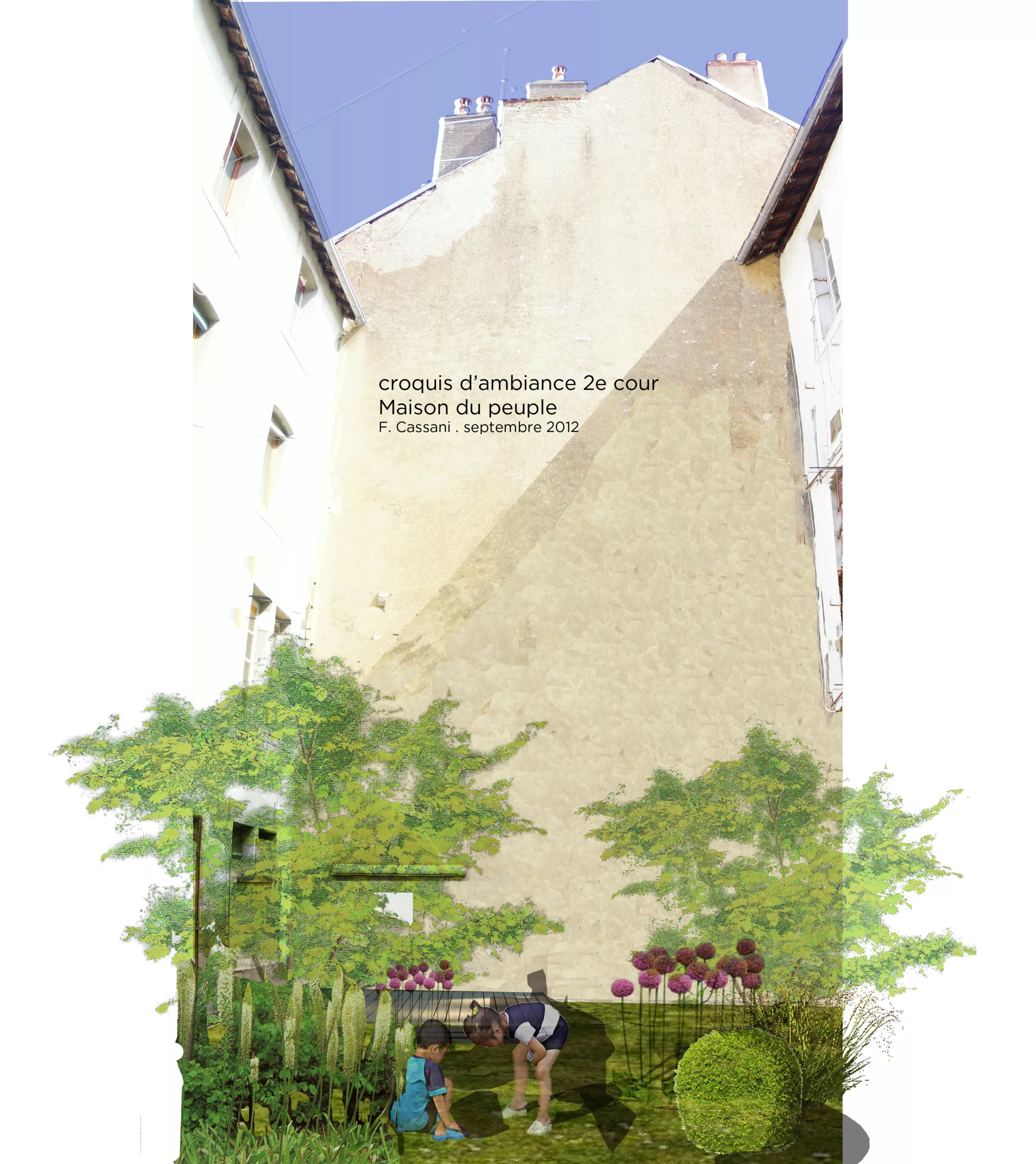 Aménagement des cours de la Maison du Peuple • Besançon, Doubs